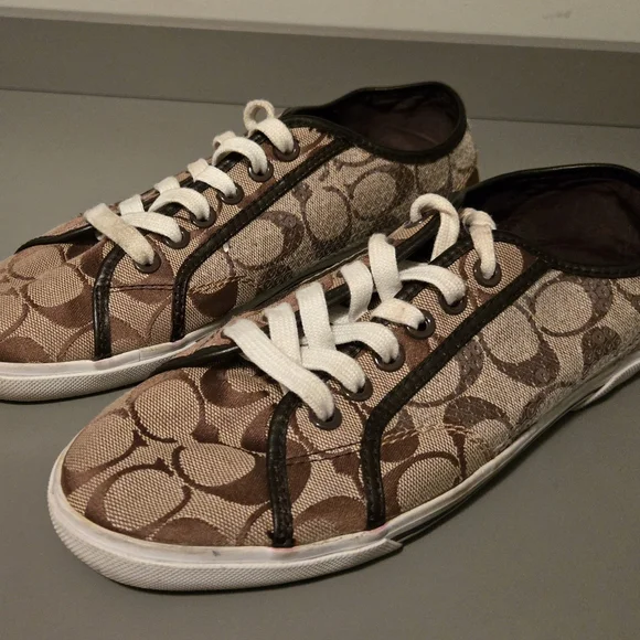 6. Coach Kameron Signature Sneakers – Brown Monogram – Size 8.5B - Picture 3 of 5